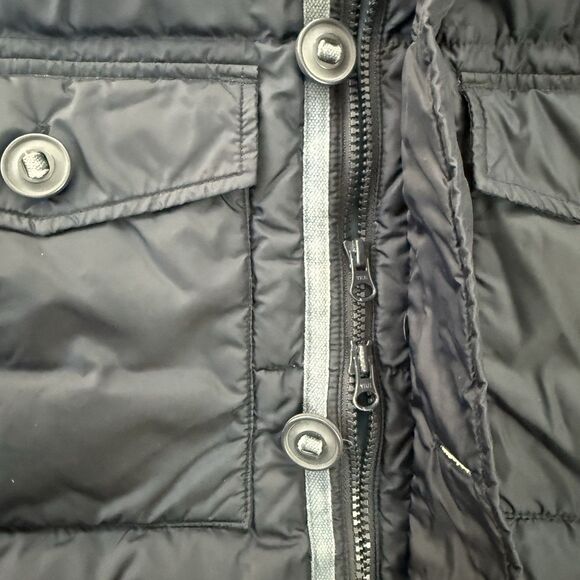 United Colors Of Benetton Down Puffer Jacket Blue Kids Sz M 8 Norway Appliqué - Picture 9 of 13